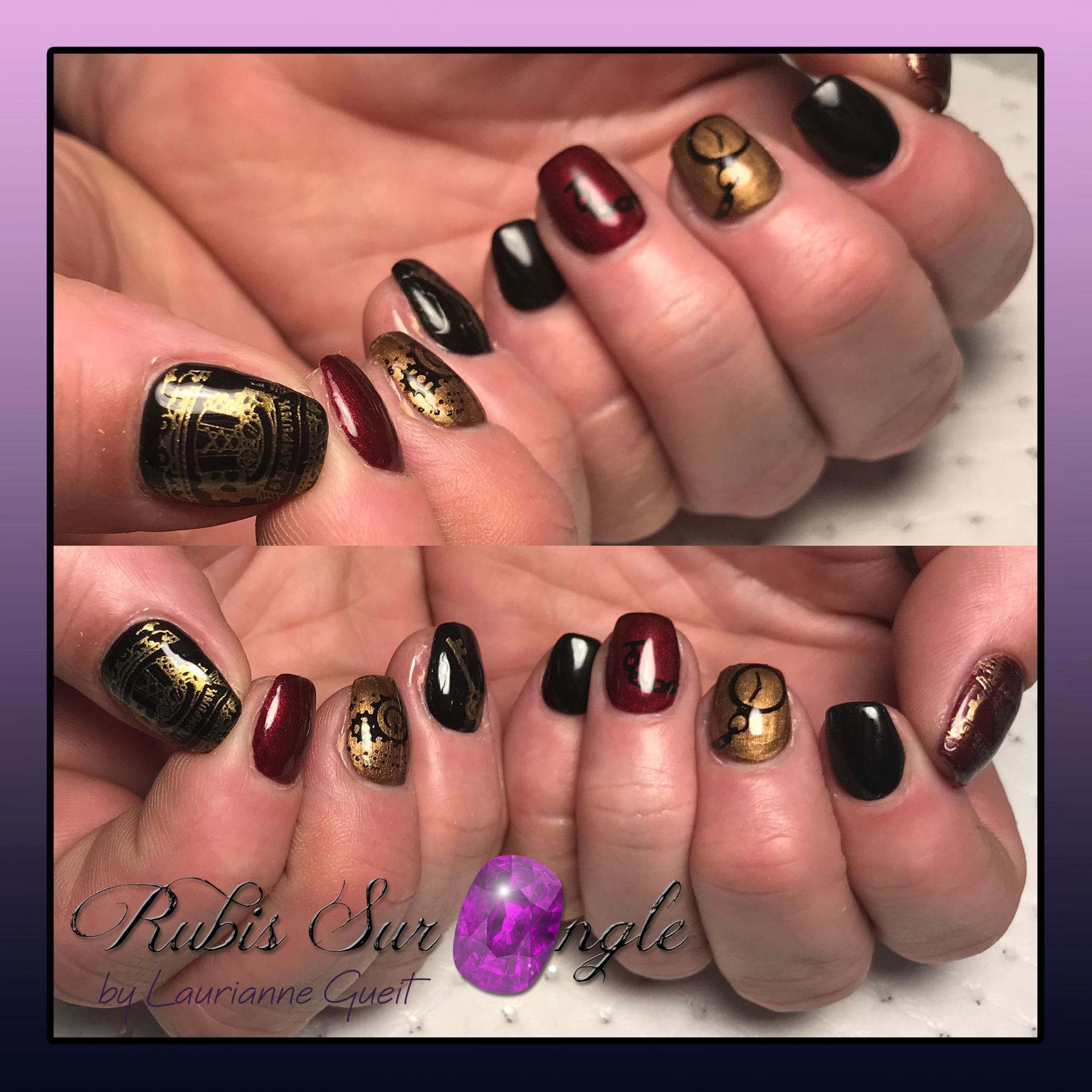 Rubis Sur Ongle Nail Art Steam Punk